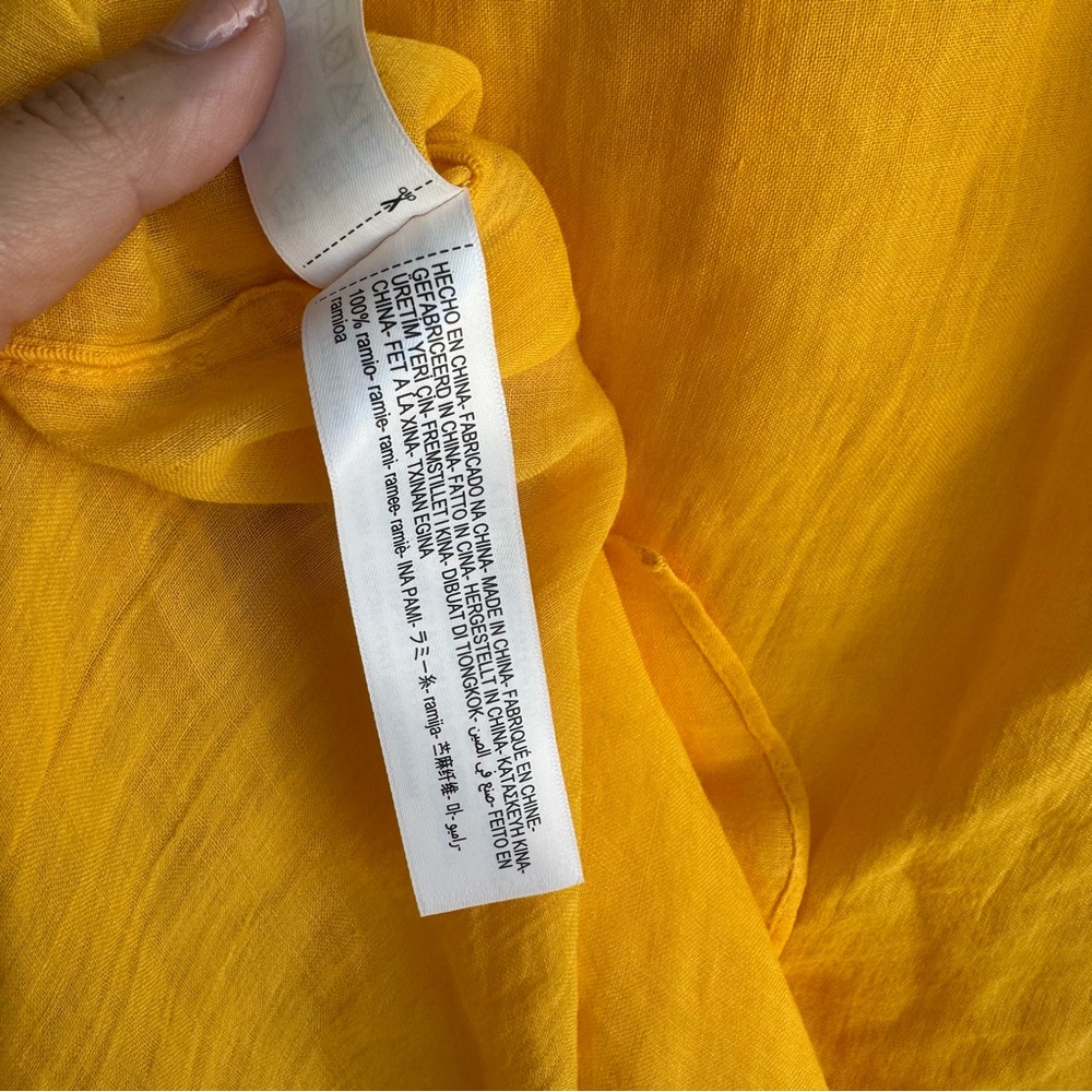 Massimo Dutti Button-Down Sheer Oversized Blouse … - image 7